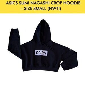ASICS Black Hoodie with Logo. Size Sm. NWT